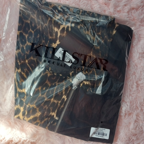 ⭐️Killstar nwt leopard print goth/punk skirt! Leo miniskirt! FINAL PRICE!! - Picture 4 of 13